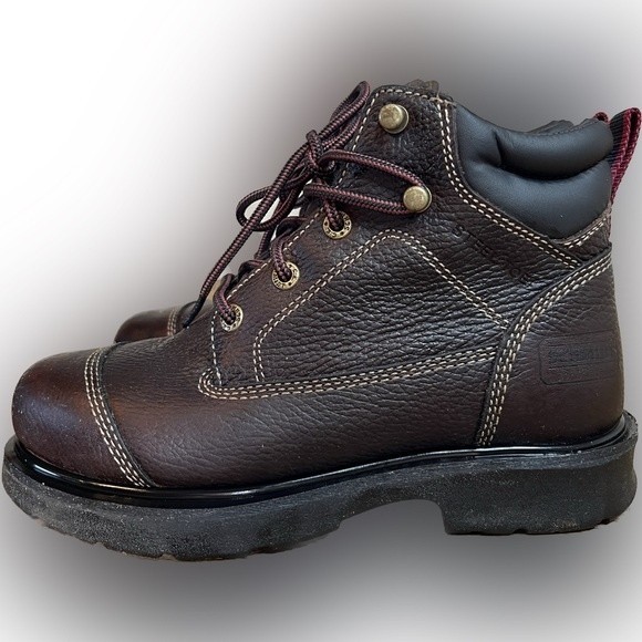 Schmidt Women’s Leather lace up steel toe safety boots size 6M - Picture 2 of 14